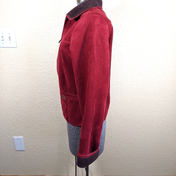 VTG Outback Trading Company Burgundy Fleece Lined Jacket - Picture 4 of 13
